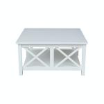 Hampton Collection Square Coffee Table in Pure White - Image 4