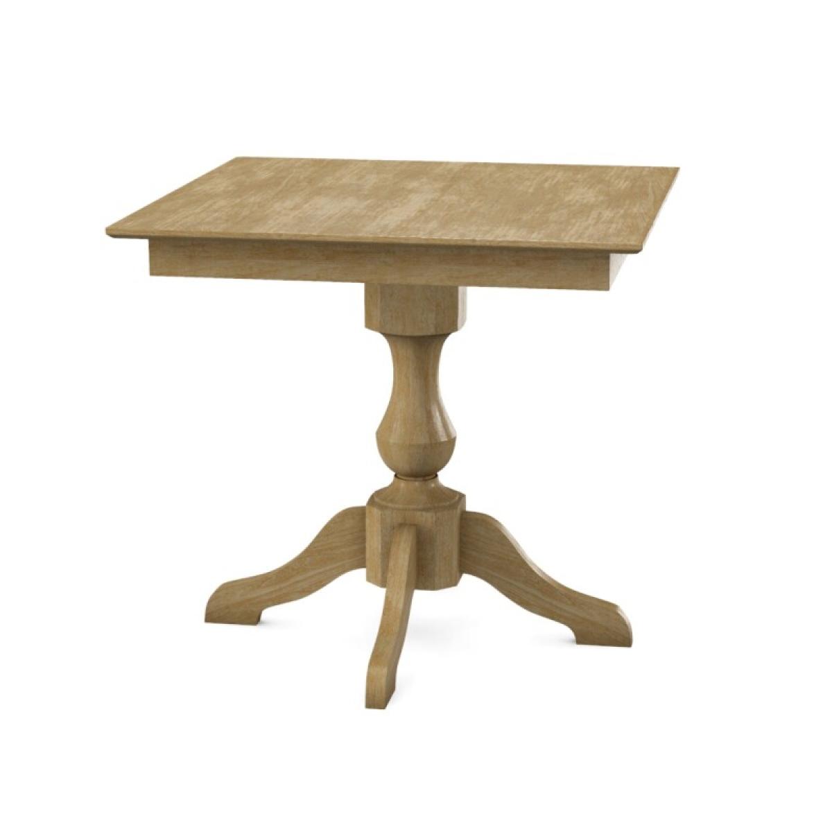 Build Your Own Pedestal Table w/ 36" Square Tabletop w/ Reverse Bevel Edge - Image 15