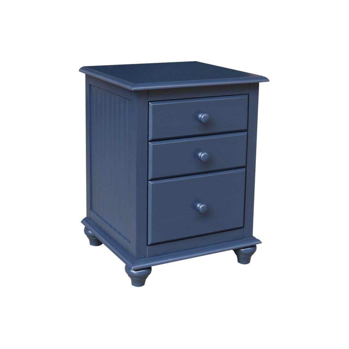 Cottage Bedroom - 3 Drawer Nightstand in Denim - Image 2