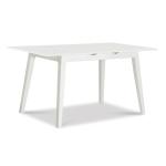 Dining Essentials - Mid-Century modern Extension Table in Pure White