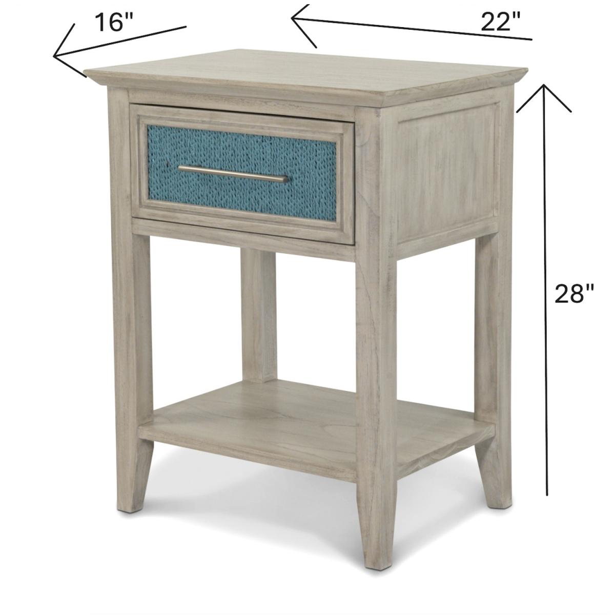 Ocean Isles 1 Drawer Woven Nightstand W/ Power And Usb A + C - Image 9
