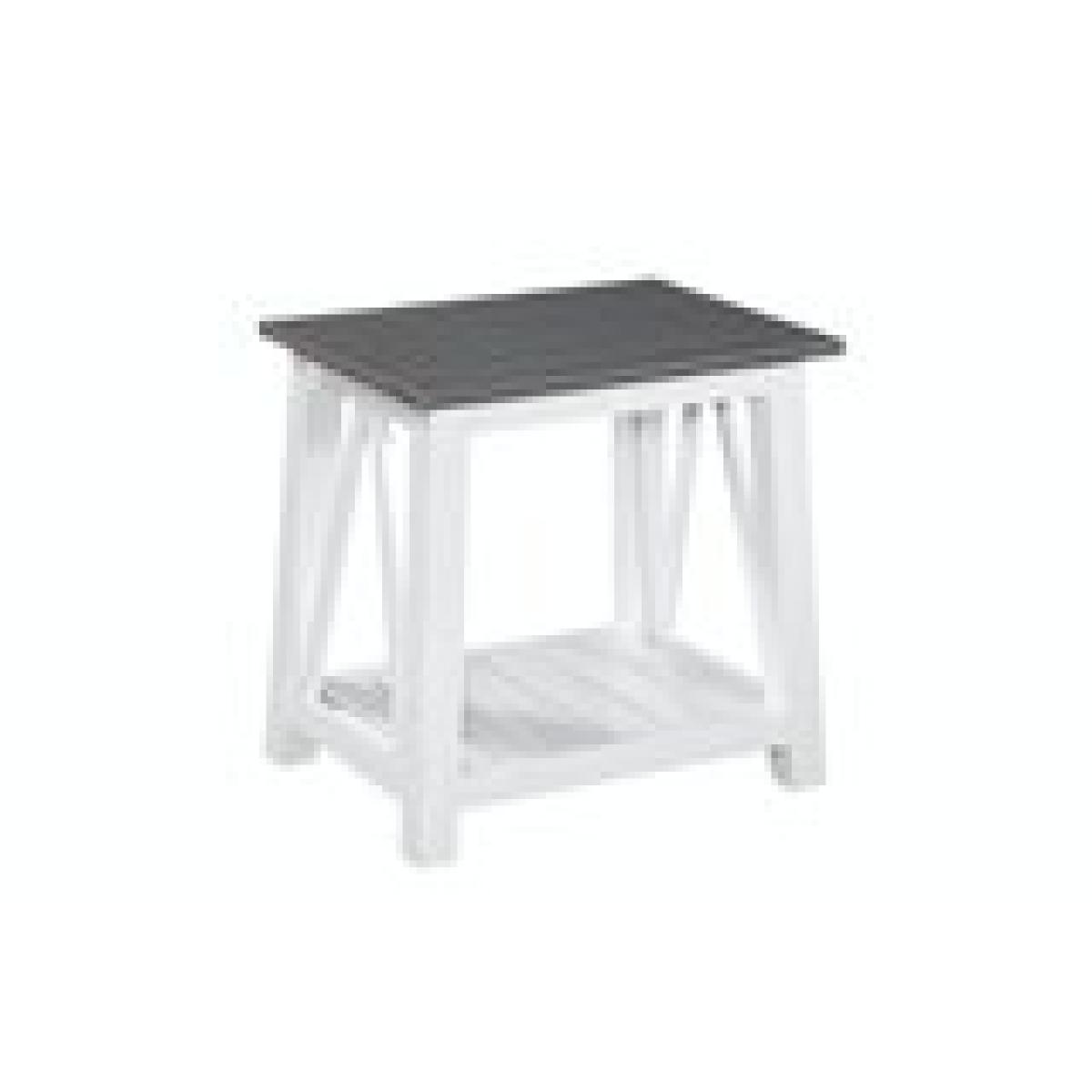 Home Accents - Surrey End Table in Hather Gray and White - Image 4