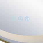 Crofton Lighted Round Mirror, Brass - Image 12