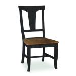 Vista Collection Panel Back Chair in Hickory & Coal