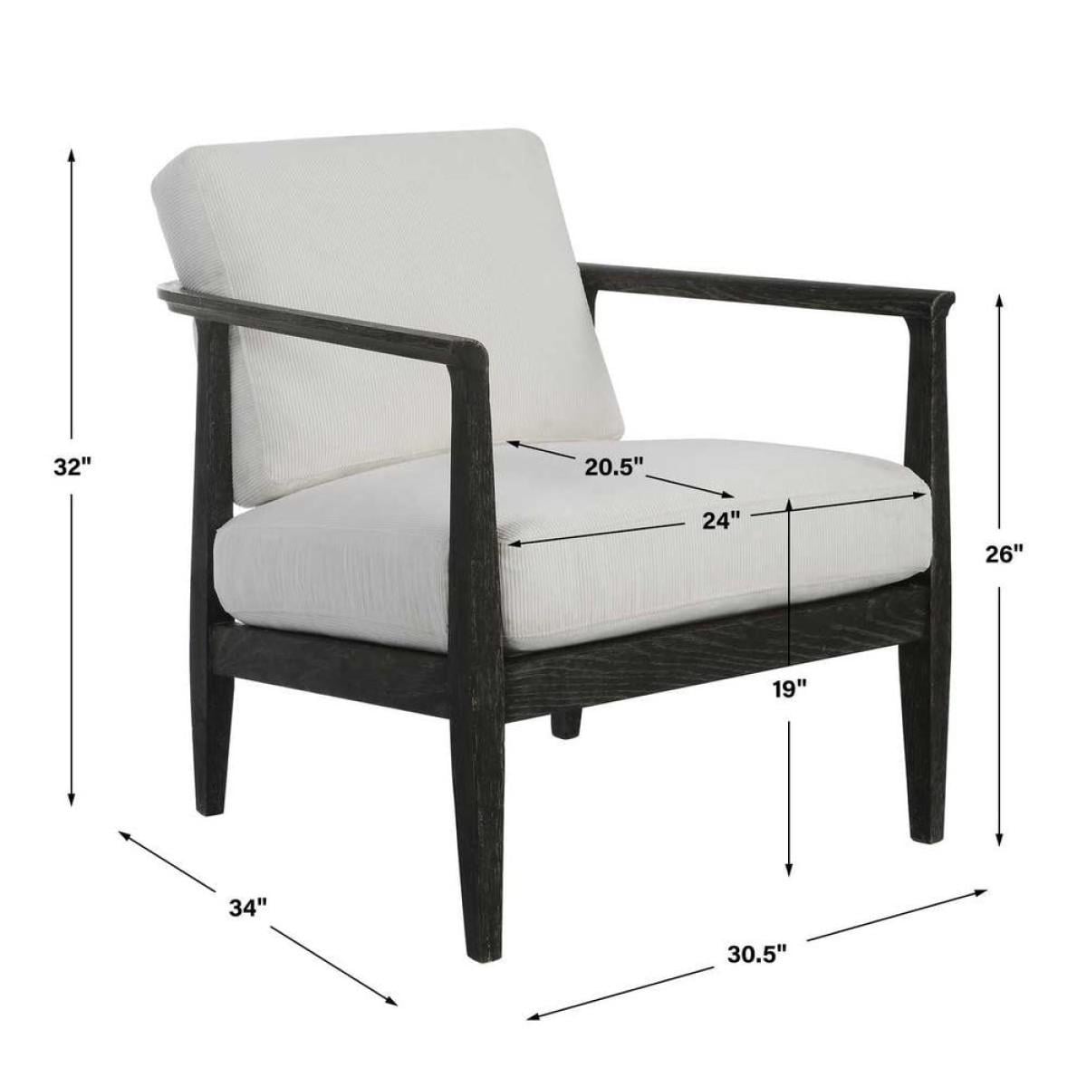Brunei Accent Chair, White - Image 11