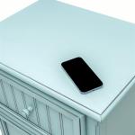 Monaco Bleu 2 Drawer Electrified Nightstand - Image 12
