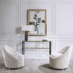 Crue Swivel Chair, Ivory - Image 7