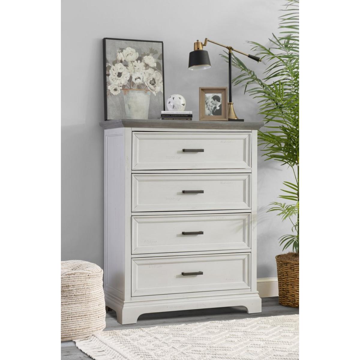 Summit 4 Drawer Chest in Mist & Heather Gray - Image 2