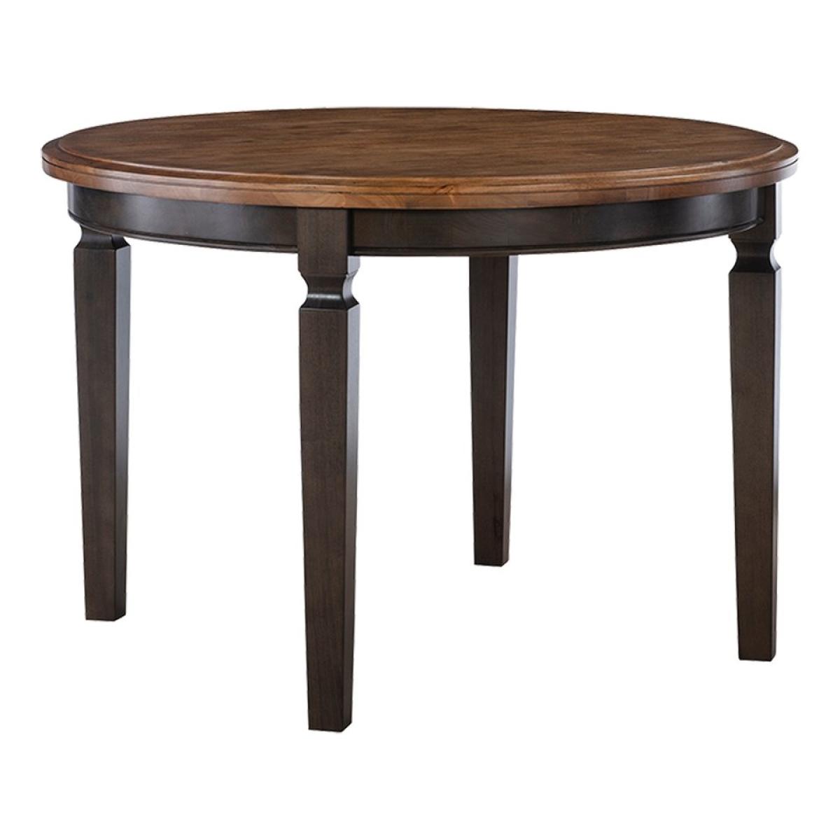 Vista Collection Solid Round Top Table in Hickory & Coal - Image 2