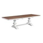 Vista Collection Extension Table Top and Banks Trestle Base in Hickory and Shell - T52-42110XXB