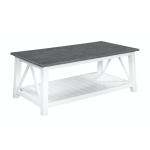 Home Accents - Surrey Coffee Table in Heather Gray and White