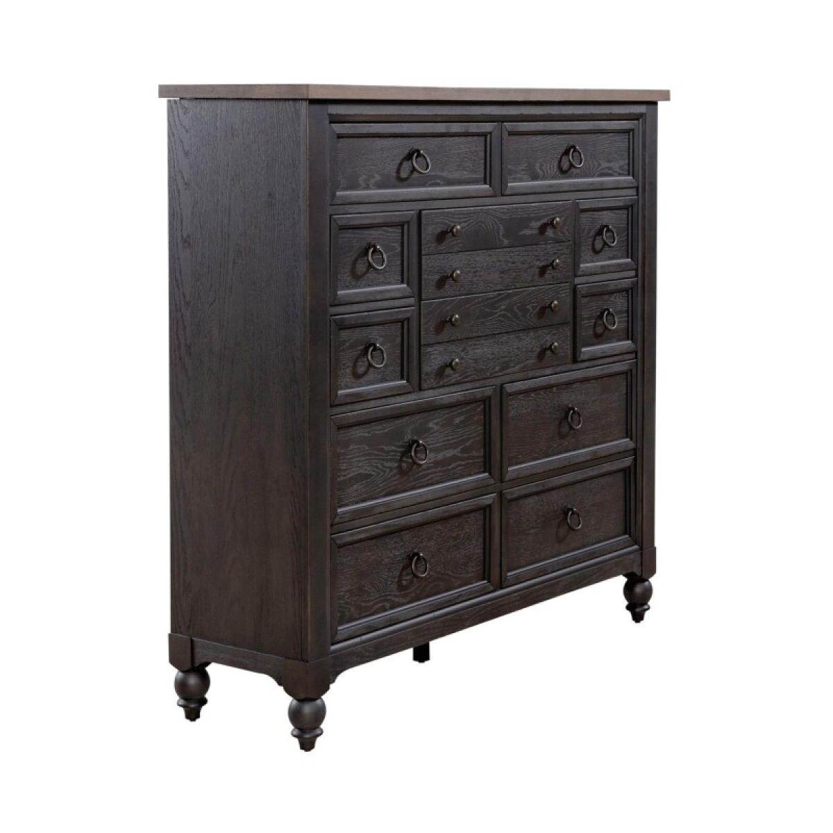 Americana Farmhouse 12 Drawer Chesser - Black - Image 3
