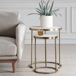 Aragon Nesting Tables, S/2, White - Image 5
