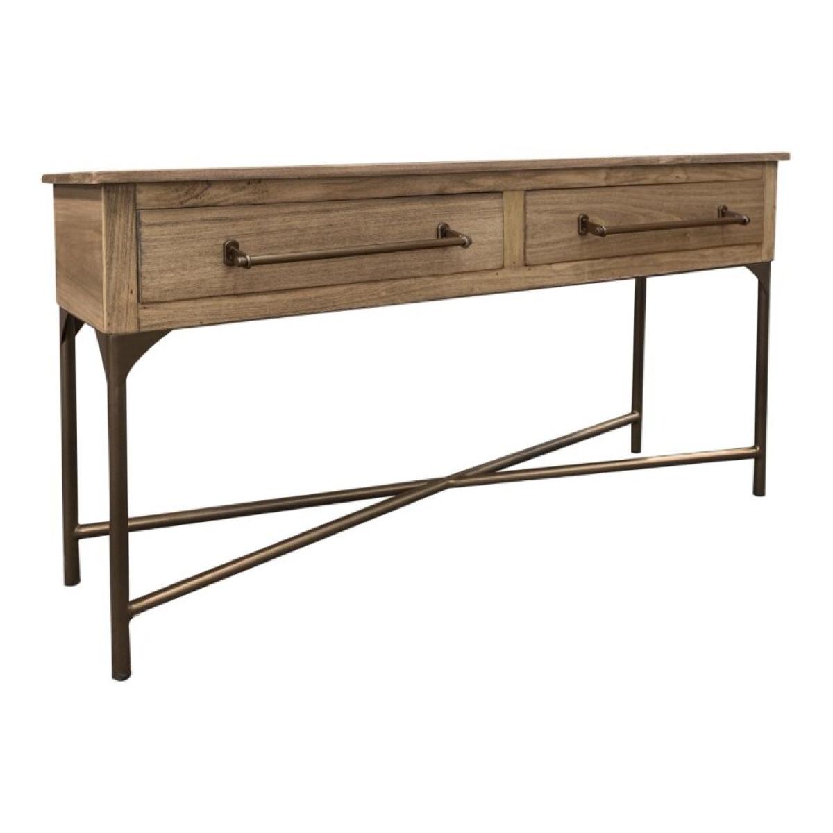 Metal Base Sofa Table - Bernabe - Image 2