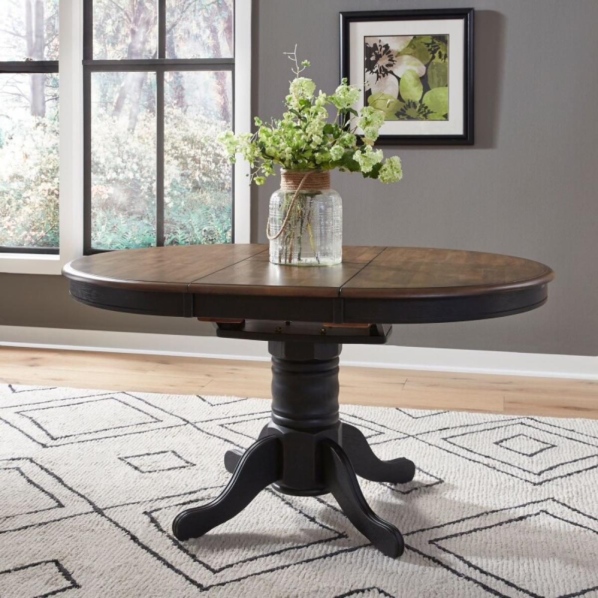 Oval Pedestal Table Top- Black - Image 2