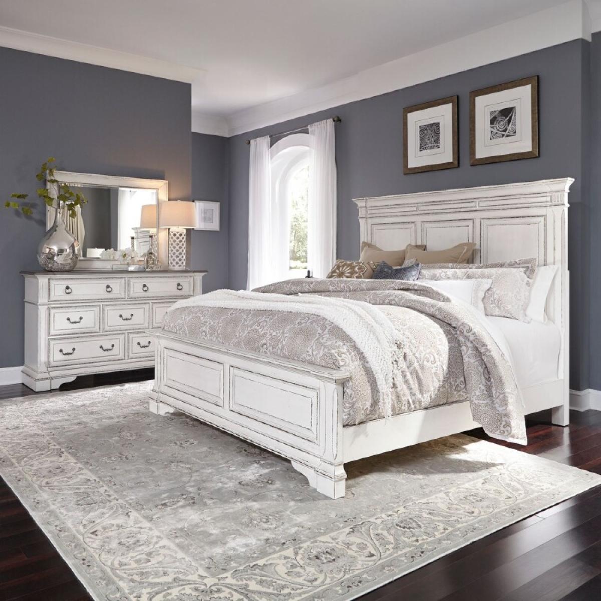 King California Panel Bed, Dresser & Mirror - Image 2