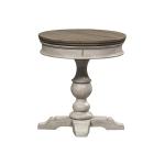 Heartland Round Pedestal Chair Side Table - Image 3