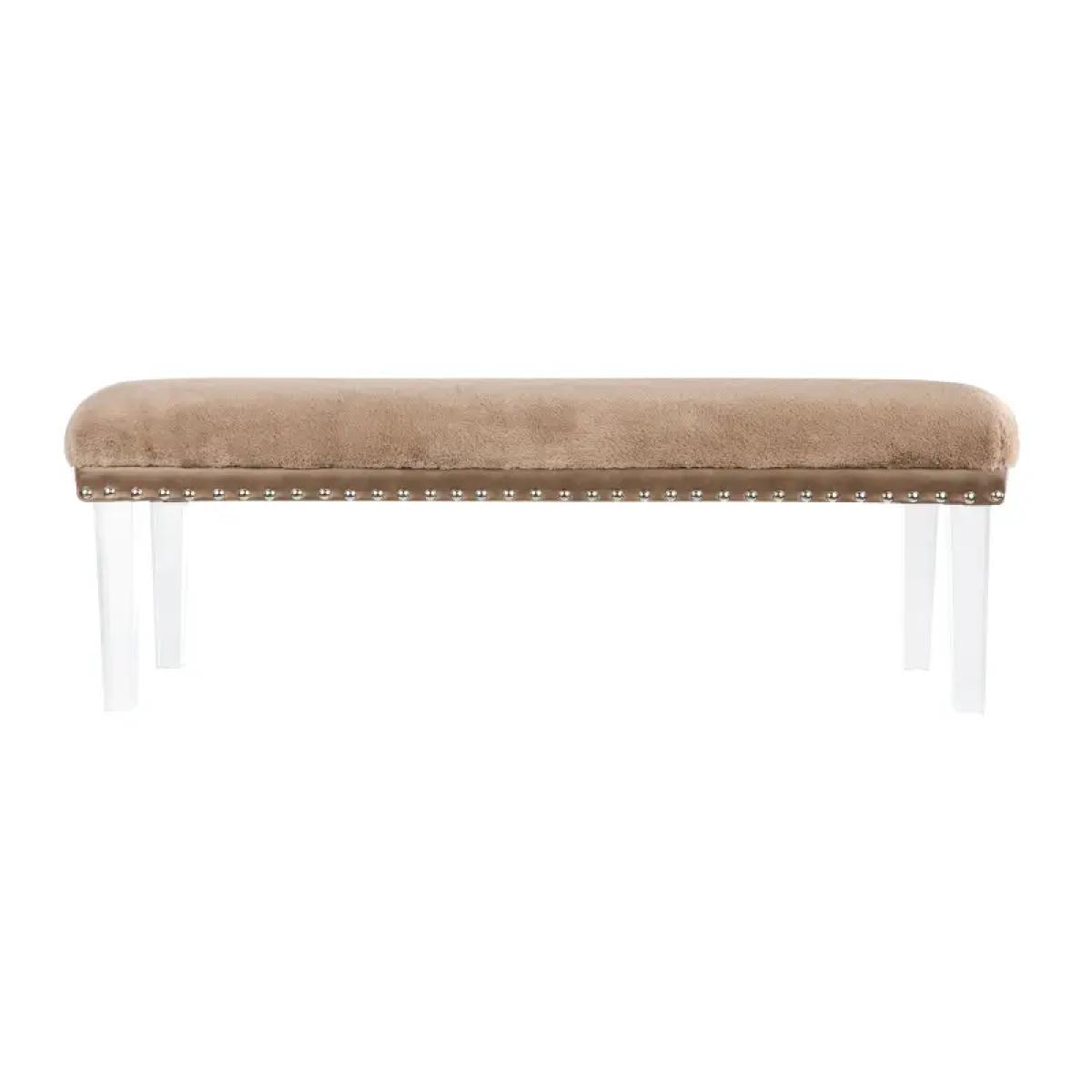 43297f892bfdfac2a5b822343efd684d Brianna Faux Fur Bench - Image 1
