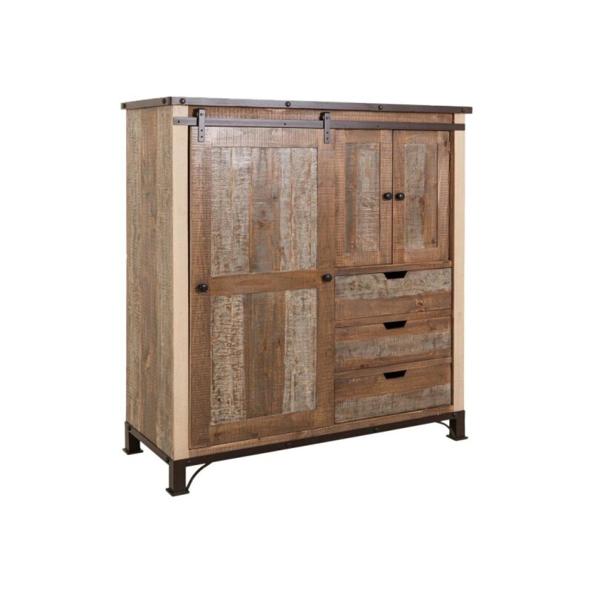 3 Drawer 1 Sliding Door 2 Door Gentleman's Chest - Antique - Image 4