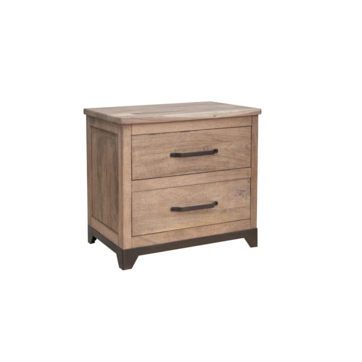 2 Drawer Nightstand - Natural Parota - Image 2
