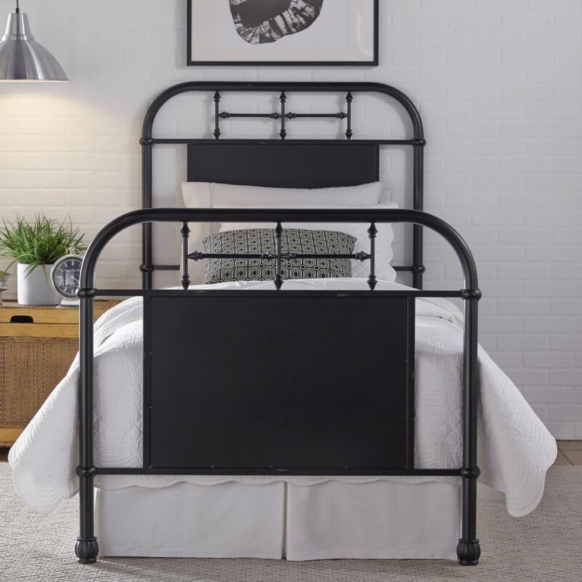 Vintage Series Twin Metal Bed - Black - Image 2