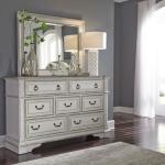 Abbey Park King California Sleigh Bed, Dresser & Mirror, Night Stand - Image 3