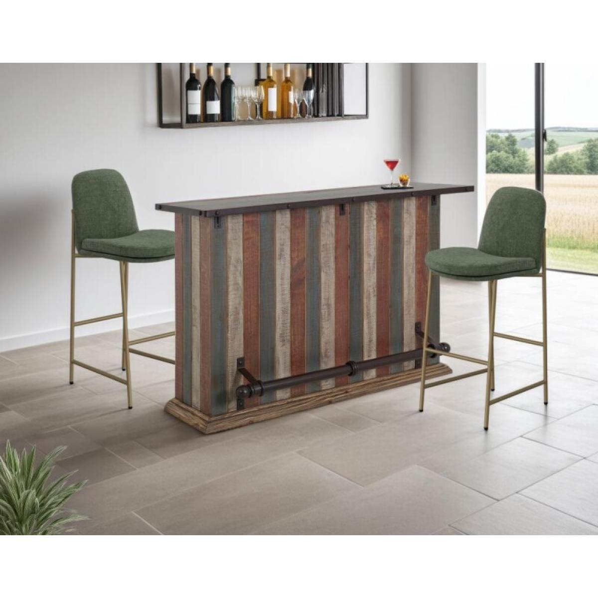 1 Drawer, 2 Door Bar - Antique - Image 5