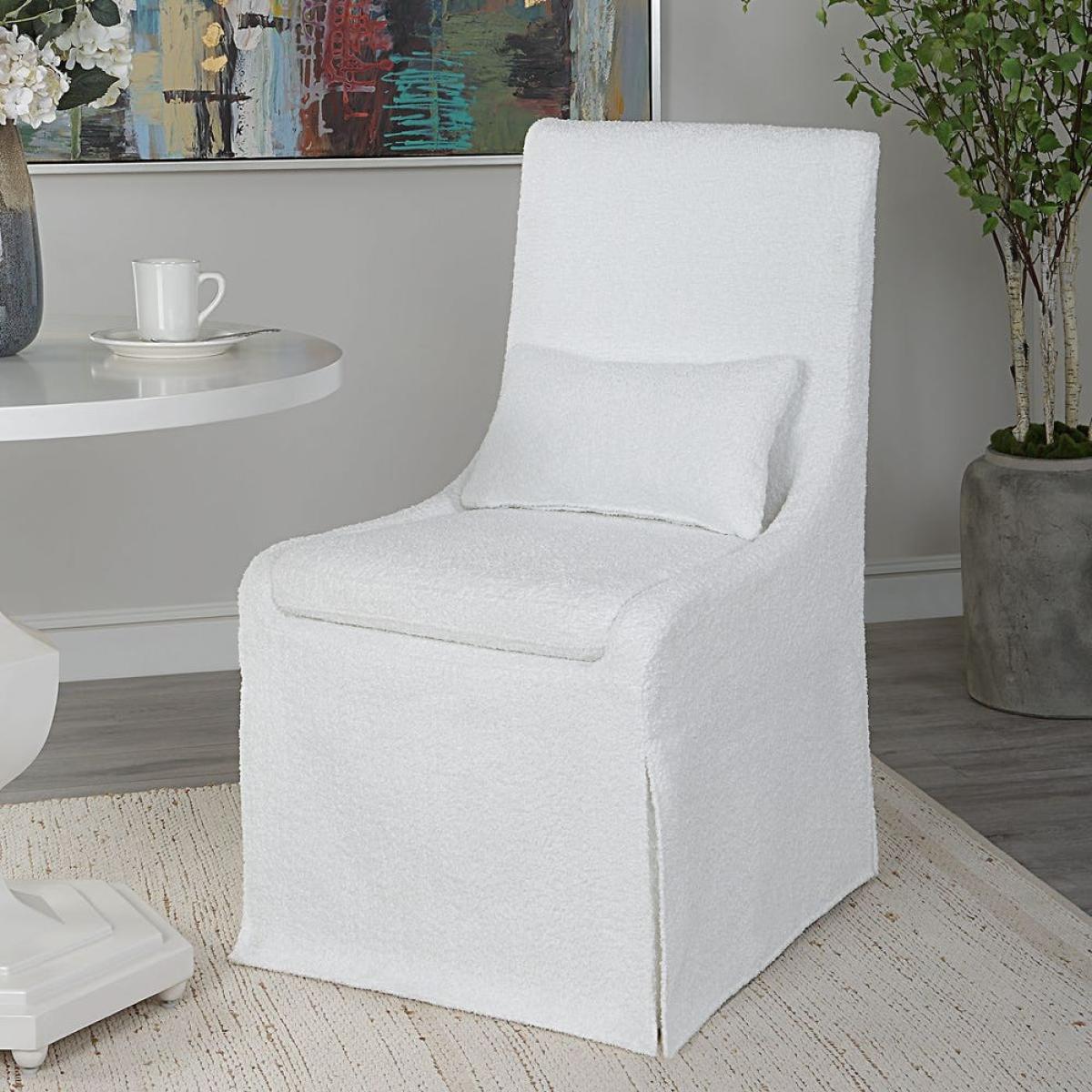 Coley Armless Chair, White - Image 9