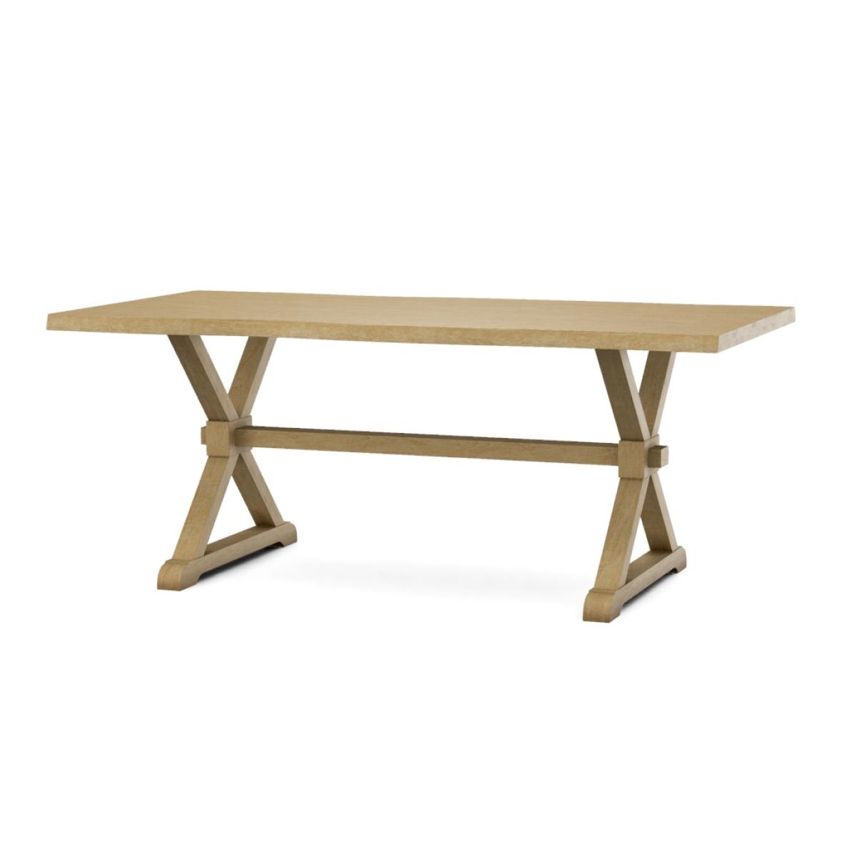 Farmhouse Live Edge Table Top w/ Farmhouse Trestle Base - T-4074A - Image 7