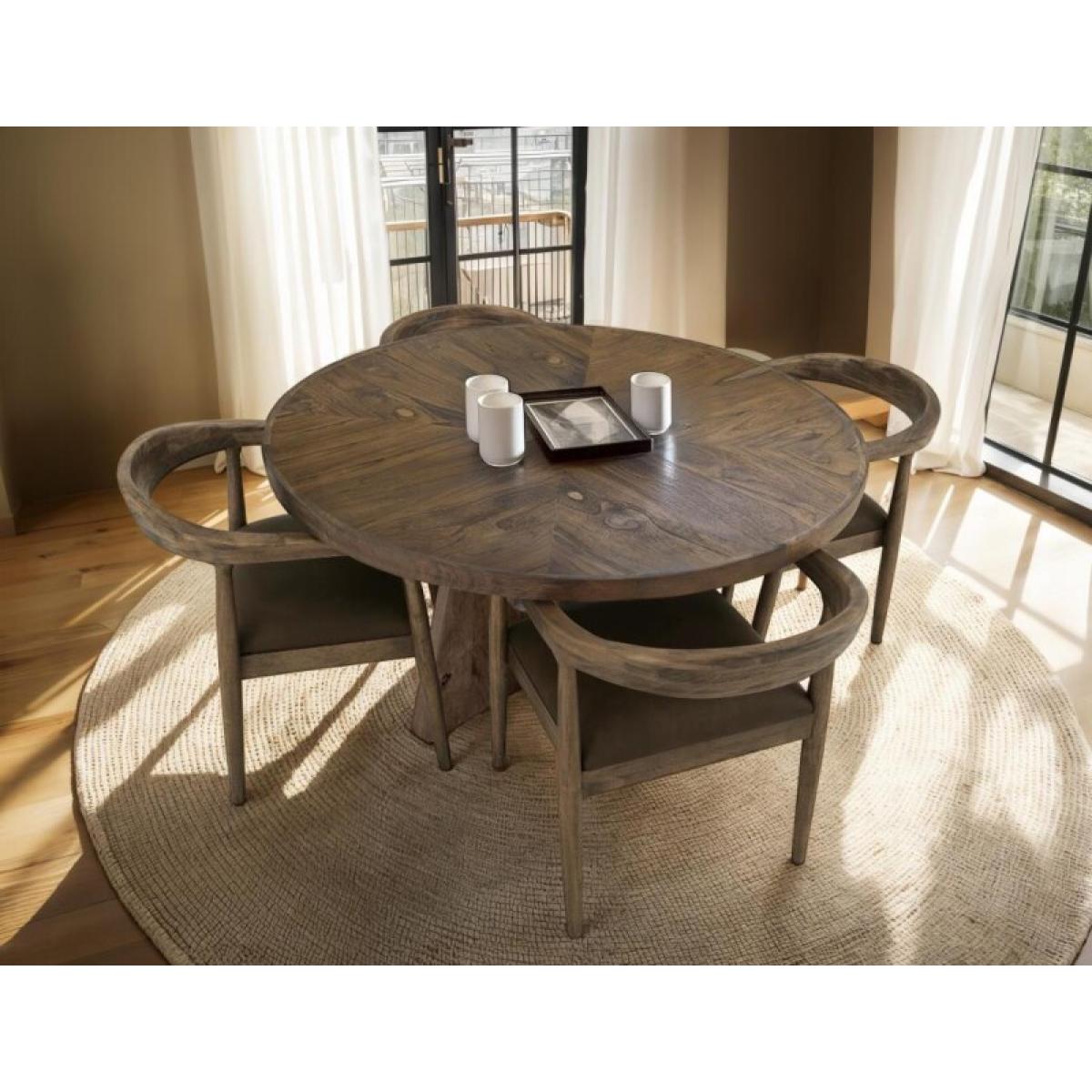 Cross Table Base - Natural Teca - Image 5