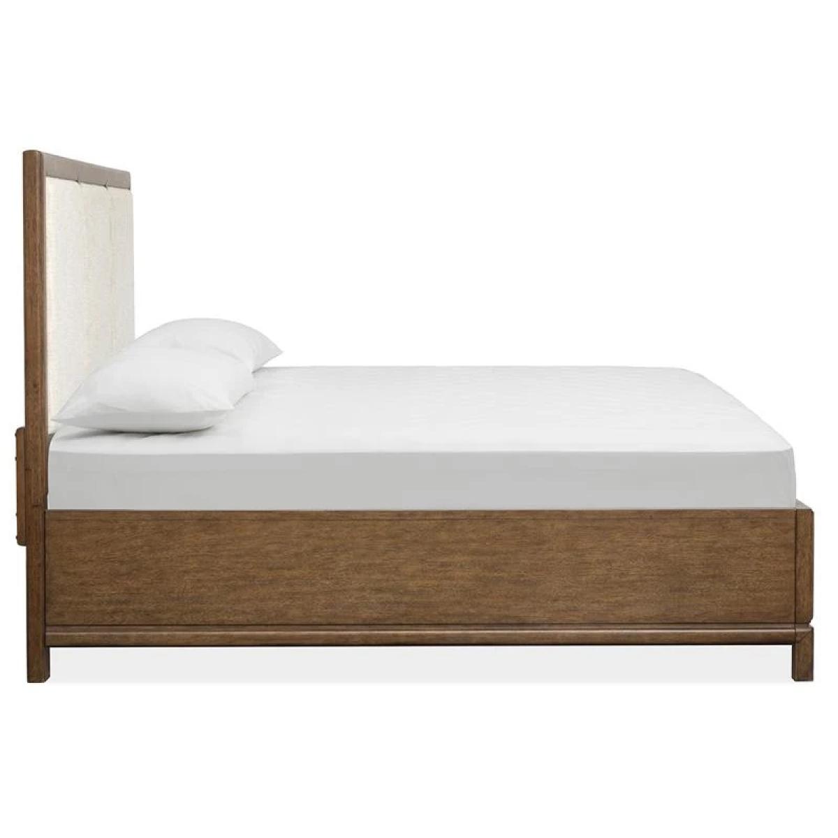 Ridgefield B6436-65 Complete King Panel Bed w/Upholstered Headboard - Image 3