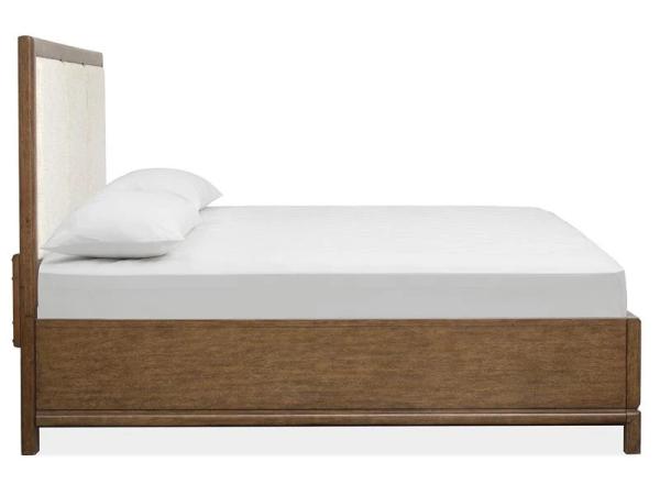 Ridgefield B6436-65 Complete King Panel Bed w/Upholstered Headboard - Image 3
