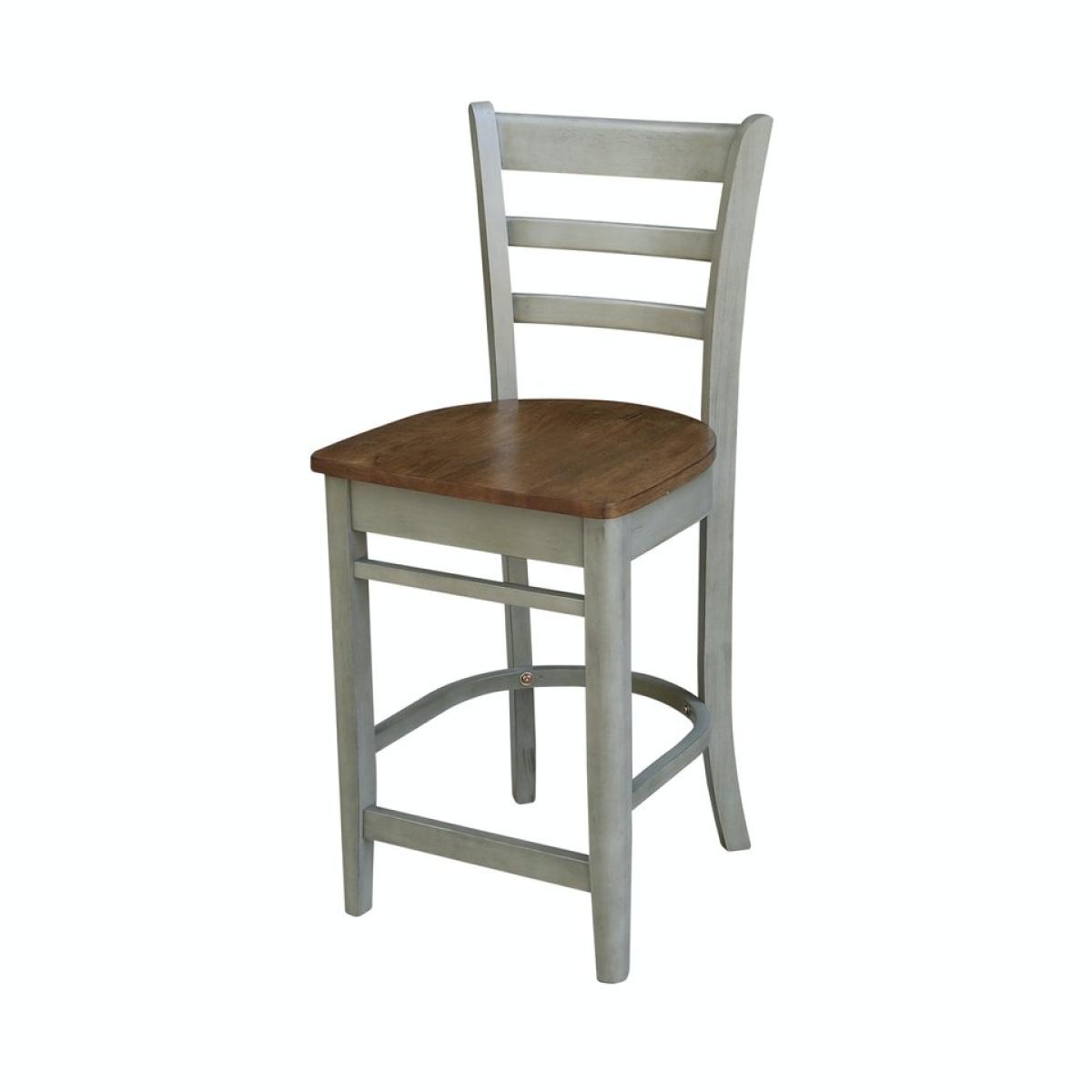 Dining Essentials - Emily Stool in Hickory & Stone - Image 2