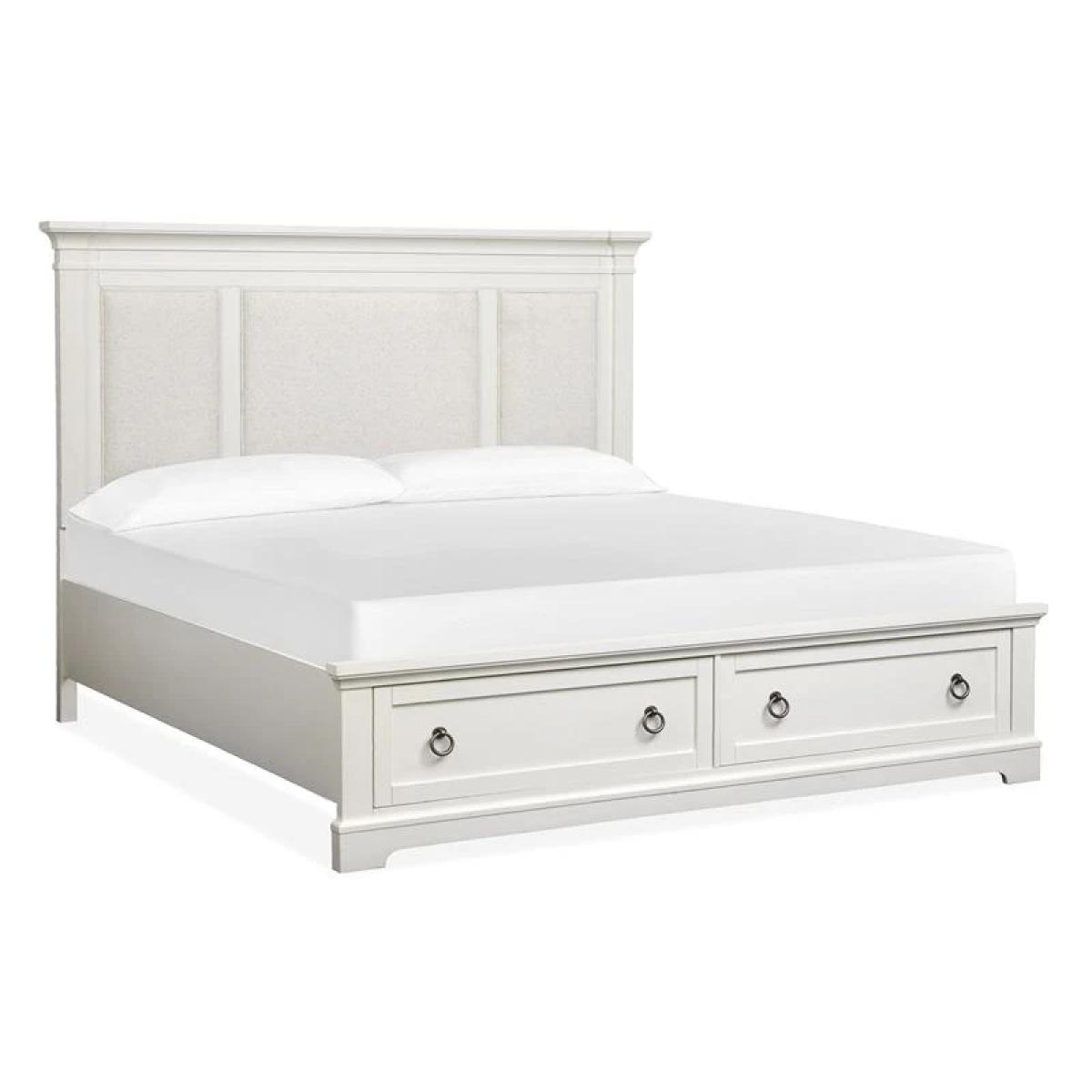 Kingston B6407-65A Complete King Panel Storage Bed w/Upholstered Headboard - Image 8