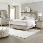 King California Mantle Bed, Dresser & Mirror, Night Stand