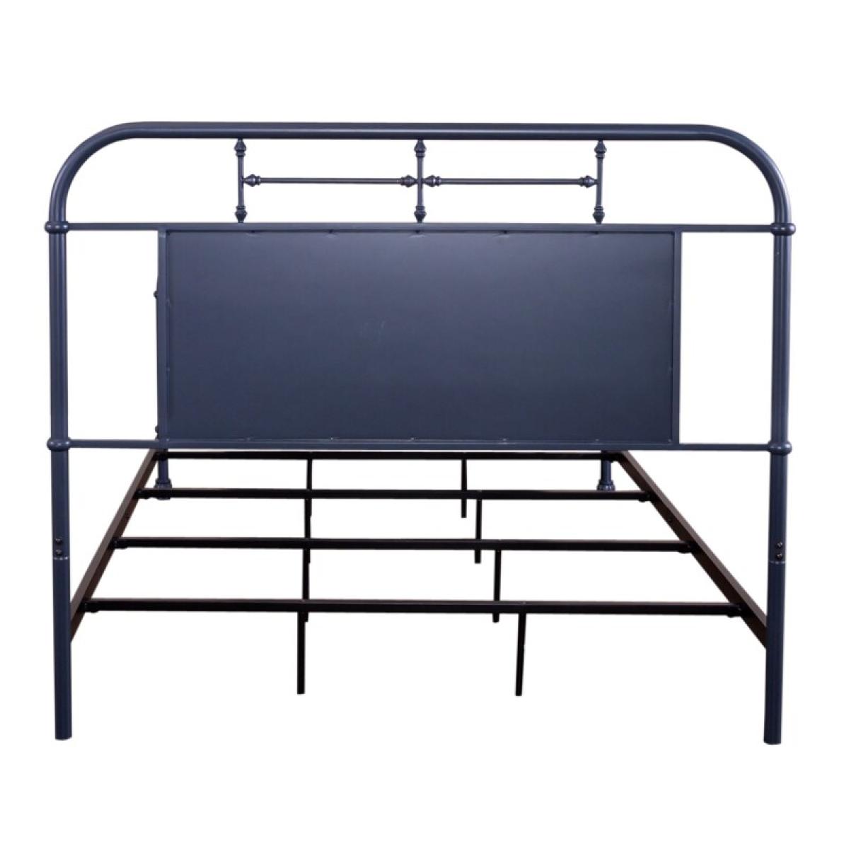 Vintage Series Queen Metal Bed- Navy - Image 7
