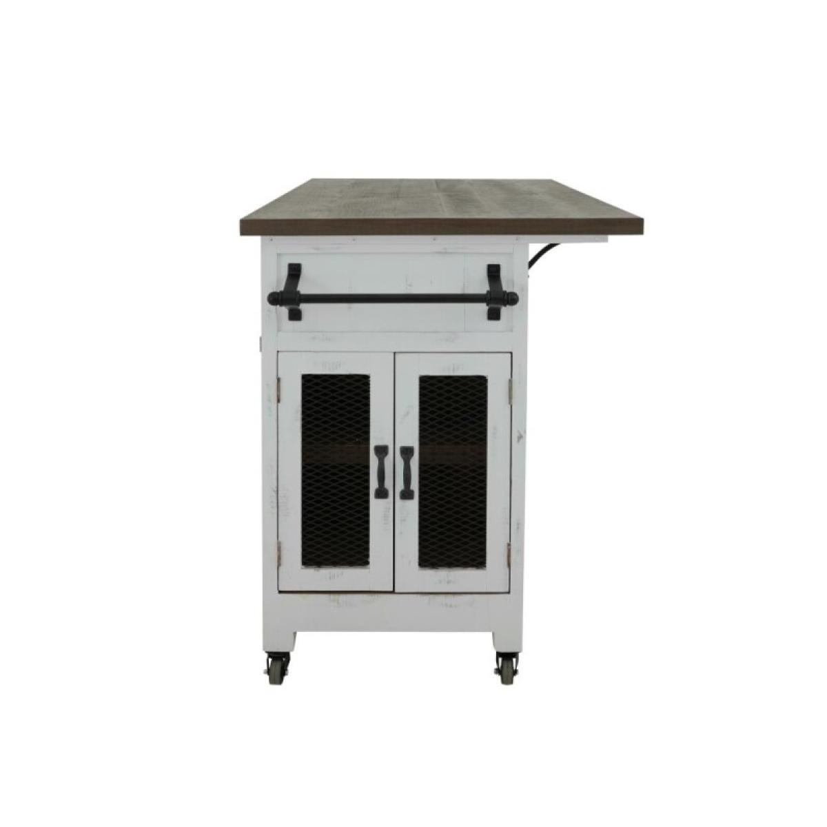 3 Drawer 2 Sliding Doors 4 Mesh Doors Wood Island - Pueblo - Image 3