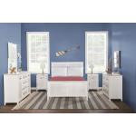 Tykes Bedroom - Chalk & White High Tide 90° Full Bed - BD08-901FR