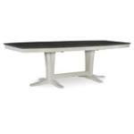 Milano Double Pedestal Extension Table in Heather Gray & White - T05-4096XXT - Image 4