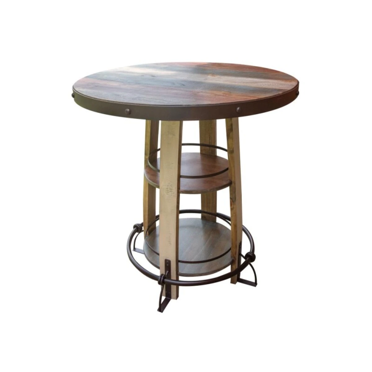 Antique Footrest & Shelves Bistro Table Base - Image 2