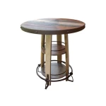 Antique Footrest & Shelves Bistro Table Base - Image 2