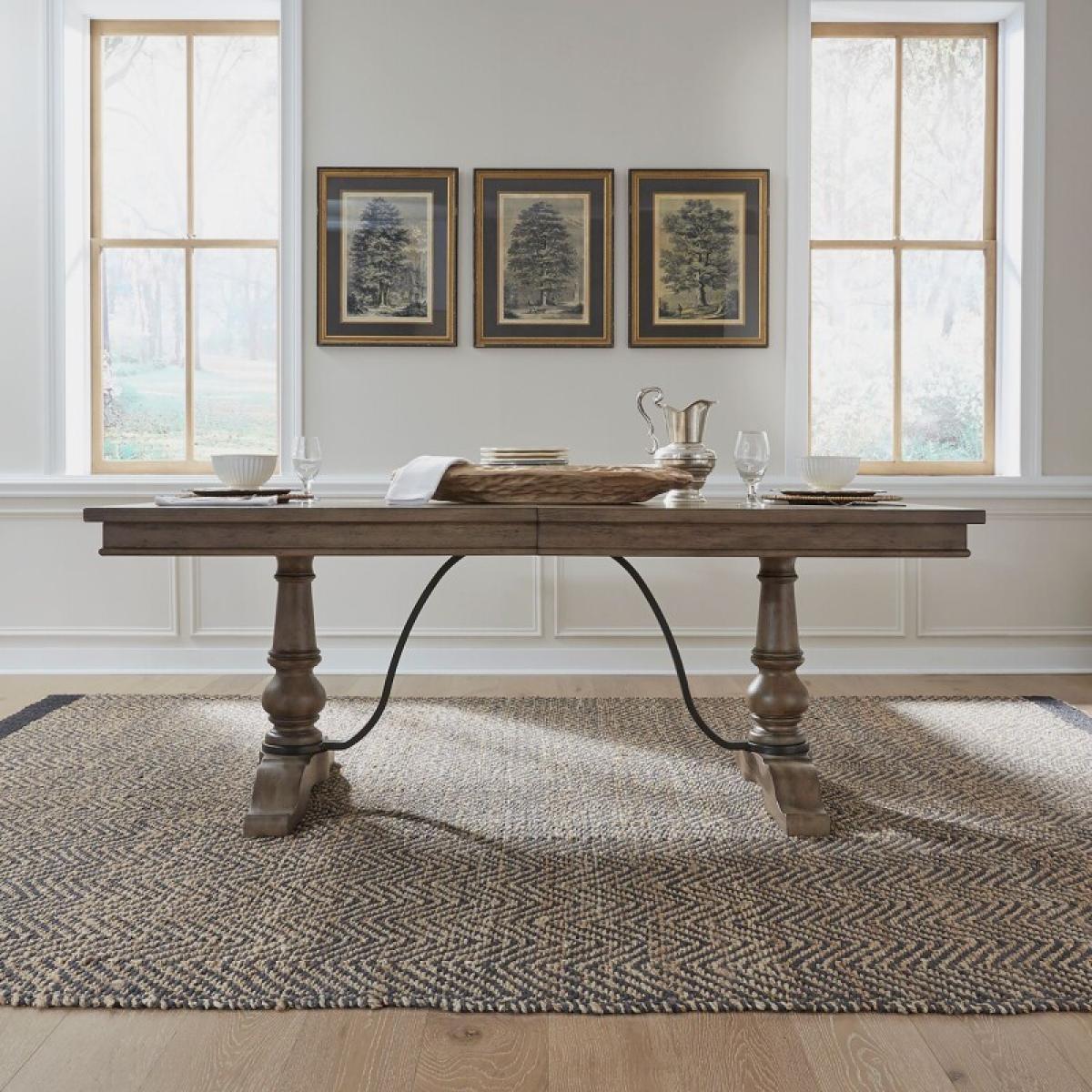 Americana Farmhouse Trestle Table Set - Image 3
