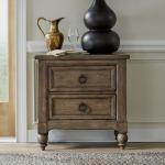 Americana Farmhouse 2 Drawer Night Stand w/ Charging Station