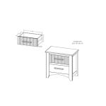 2 Drawer, Nightstand - Ridge - Image 9