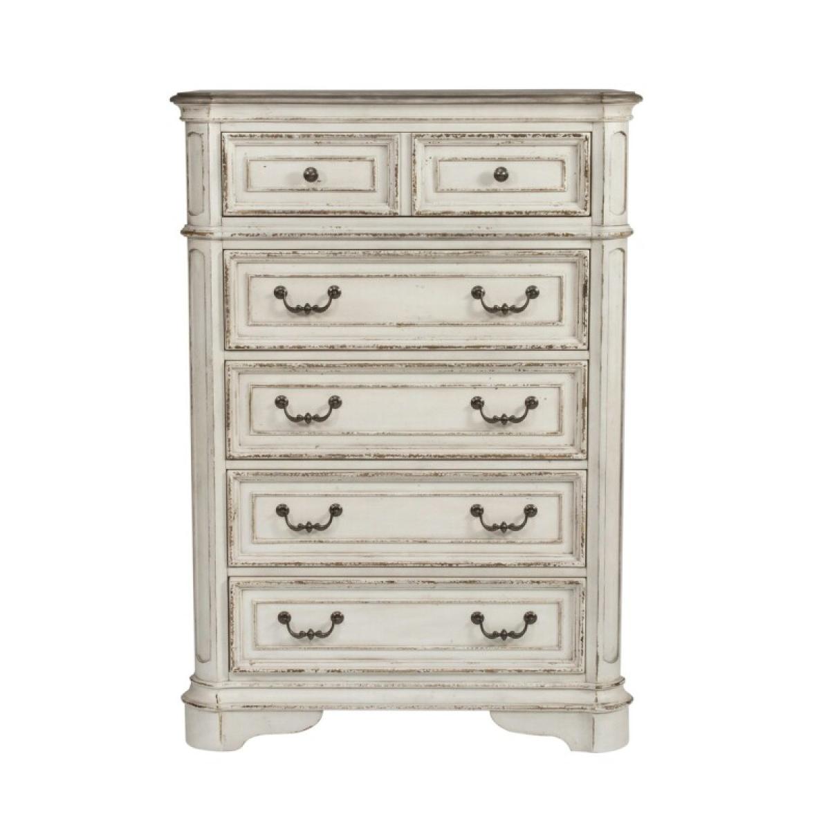Magnolia Manor King California Upholstered Sleigh Bed, Dresser & Mirror, Chest, Night Stand - Image 6