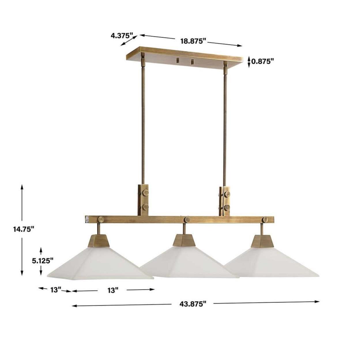Brookdale, 3 Lt Linear Chandelier - Image 8