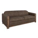 Wooden Frame & Base, Two-Cushion Sofa - Balam
