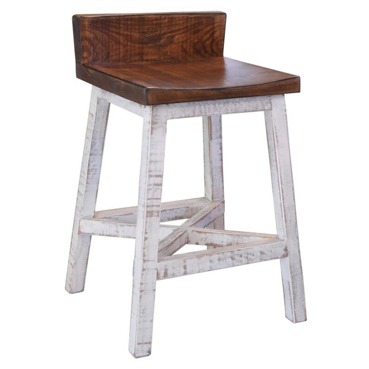 24" Wooden Stool - Pueblo - Image 2