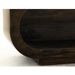 Wooden bench with a cushioned seat and open storage underneath - Balam - Image 6