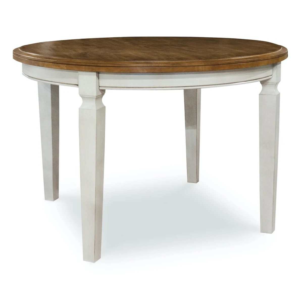 Vista Collection Solid Round Top Table in Hickory & Shell - Image 2